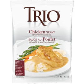 TRIO Chicken Gravy, Low Fat, Cholesterol Free, Powder Sauce Mix, 637g