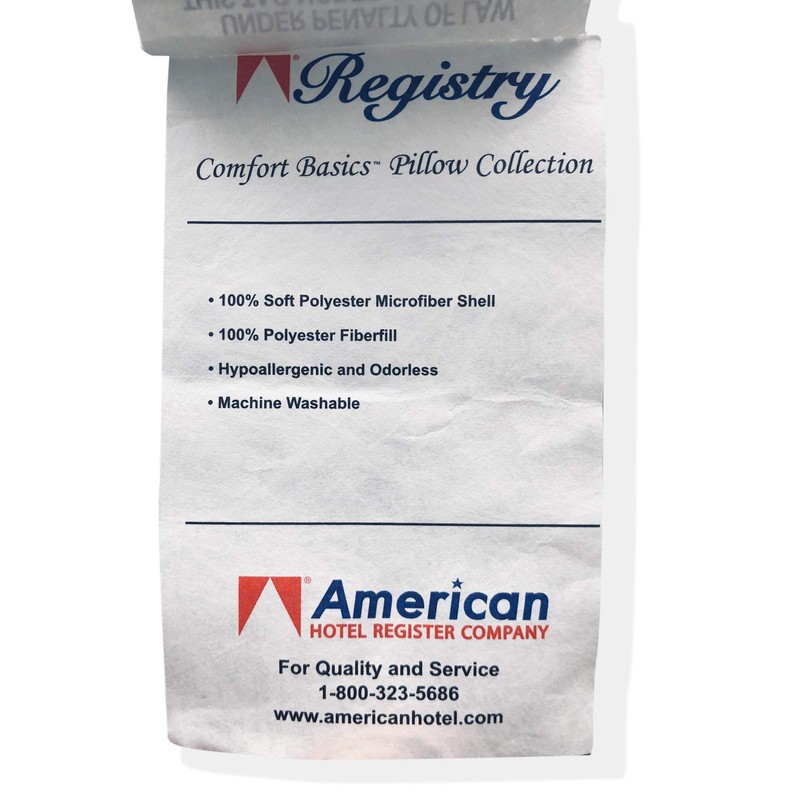 American Hotel Register - Registry Comfort Basics Pillow (2 Standard