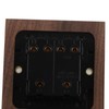 Double Toggle Switch Retro Walnut Wood Wall Mount Panel with