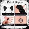 4 Pcs Halloween Black Braided Wig Accessories, Goth Black Costume