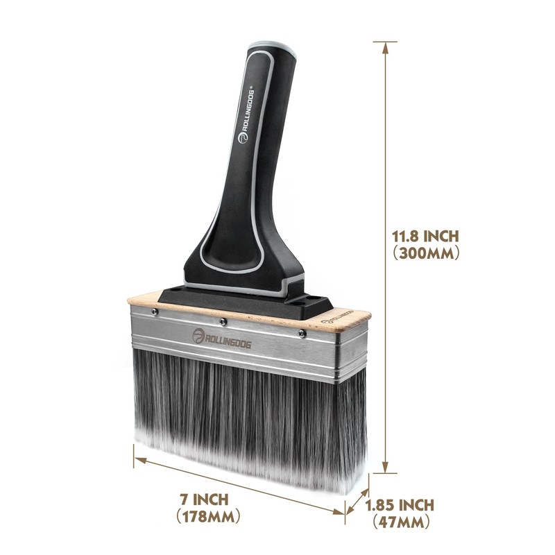 ROLLINGDOG Deck Stain Brush - 7 Inch Limewash Deck Brush