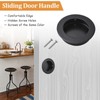 MOROBOR Black Flush Pulls Barn Door Pulls Handles, 4PCS 304