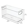 iDesign Stackable Pantry Bins with Handles for Cabinets or Fridge,