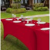 Utopia Kitchen Spandex Tablecloth 1 Pack [6FT, Red] 200 GSM
