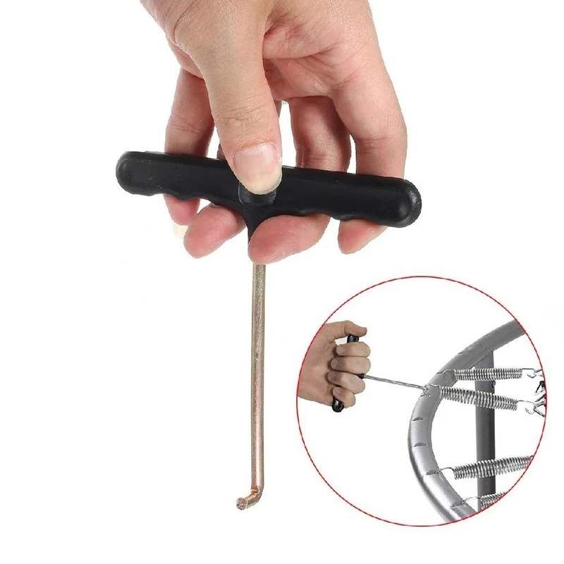 Cheeroyal 1/2pc Trampoline Spring Tool Puller Hook Metal T-Hook Tent