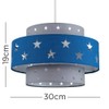 MiniSun Modern Blue & Light Grey Cut Out Star Design