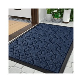 Yimobra Yimobra Front Door Mat Outdoor Indoor, 36x24 All-Season Heavy Duty Door Mats Outside Entrance, All-Weather Heavy Duty Outdoor Welcome Mat, Non Slip Porch Patio Entrance Mat, Blue