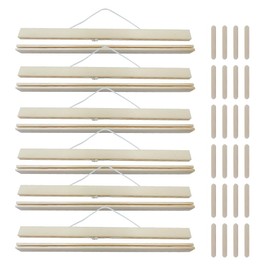 XINGSUI 4 Sets 21 cm Poster Rail, Wooden Frame, Picture Frame, Wooden Poster Picture Frame, for Wall Décor, Wall Pictures, Poster Print, Artwork, Wall Painting