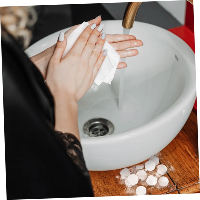 Outanaya Mini Compressed Cotton Towel Sheets 100pcs Pack Ultra Absorbent