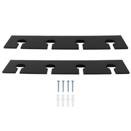 2Pcs Wall Mounted Acrylic Wine Glass Holder Space Saving Stemware Hanging Rack Under Cabinet Wine Glass Rack for 8 Stemmed Glasses Black