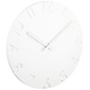 Remnos NTL10-04A Lemnos Wall Clock, Analog, Curved, White, CARVED Arabic,