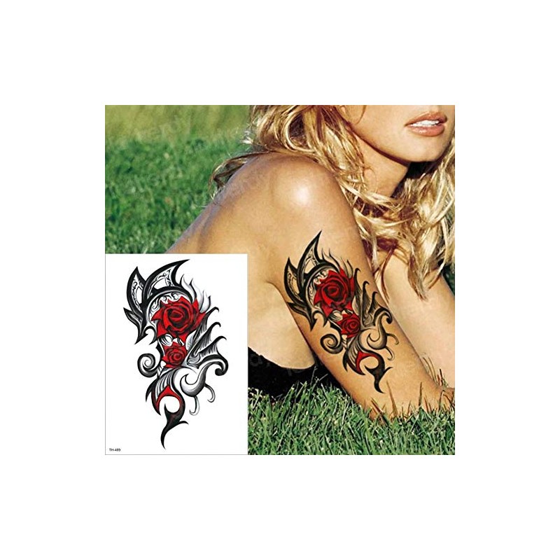 EROSPA® Temporary Tattoo Sheet / Sticker - Roses - Waterproof