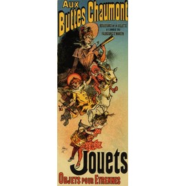 WONDERFULITEMS Children AUX Buttes Chaumont JOUETS France French Vintage Poster Canvas REPRO