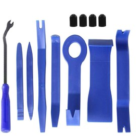 Yeanifeana Kit de Herramientas de Extracción de Molduras Automáticas,Juego de 12 Herramientas de Palanca de Ajuste de Automóvil para Extracción de Panel de Audio de Puerta (Azul)
