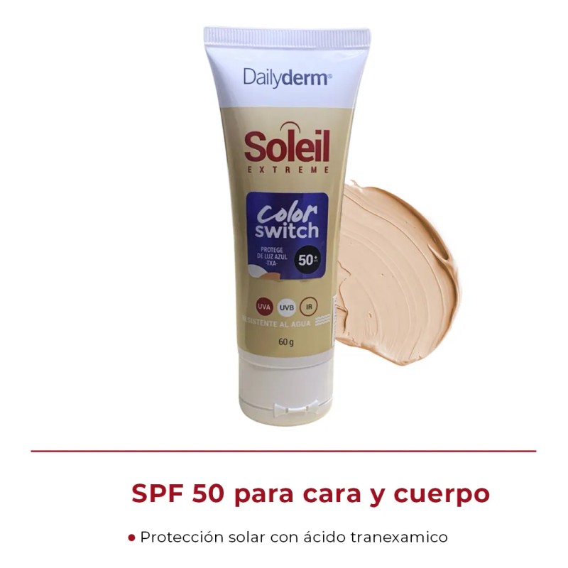 Protector Solar Spf Switch 60g Dailyderm Resistente Agua