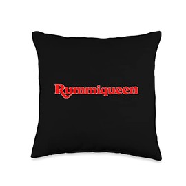 Eat My Shirtz Rummiqueen Rummikub Throw Pillow, 16x16, Multicolor
