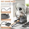 2-Tier Pot Lid Holder with Detachable Drip Tray for stove