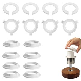 Lampshade Reducer Ring 16 Pcs, Lampshade Adapter Ring E27 to E14 Adapter | Socket Replacement E27 to E14 Lampshade Adapter Rings for Celling Lamps Table Lamps
