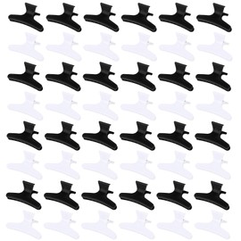 48 Pcs Hair Clips for Styling Sectioning, YISSION Butterfly Hair Clips Salon Hair Clamps for Cutting, Hair Styling Accessories for Women Girls (Black White)