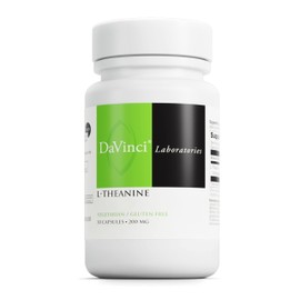 DAVINCI DAVINCI Labs L-Theanine - Dietary Supplement to Help with Concentration, Focus, Relaxation and Irritability* - with 200 mg L-Theanine per Serving - 30 Vegetarian Capsules