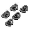 Purse Twist Lock Alloy Double Love Heart Decorative Shinny Handbag