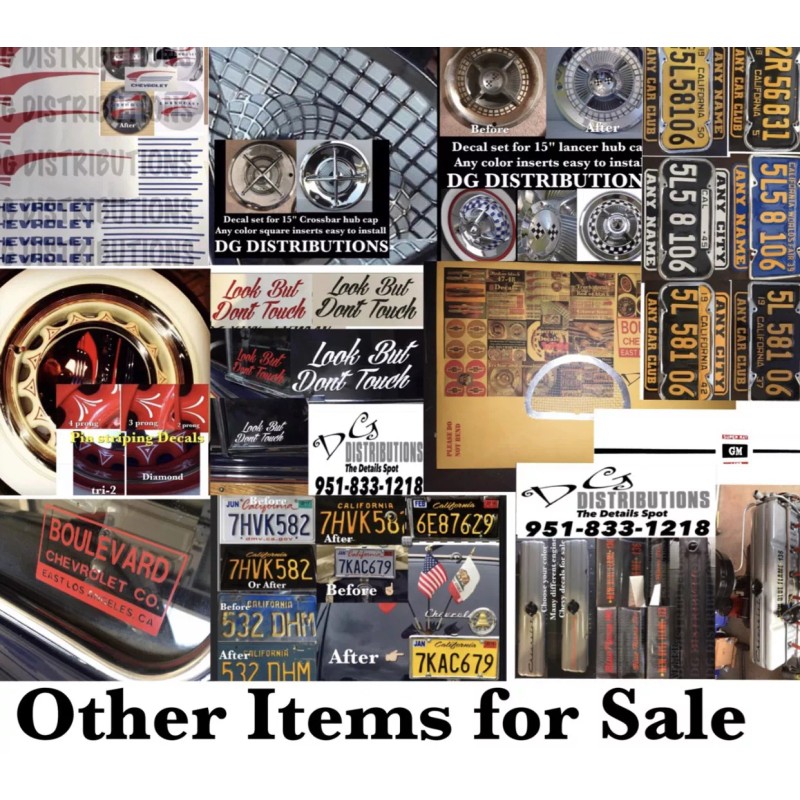 DG DISTRIBUTIONS 14" Cross Bar Hub Cap Decal Set