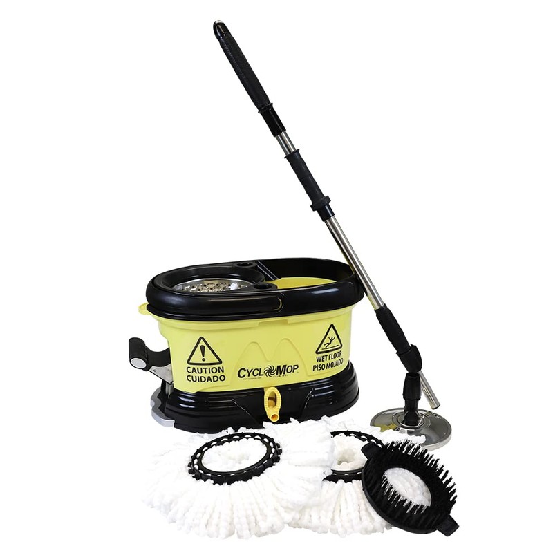 CycloMop Bucket with Mop Handle,Yellow/Black