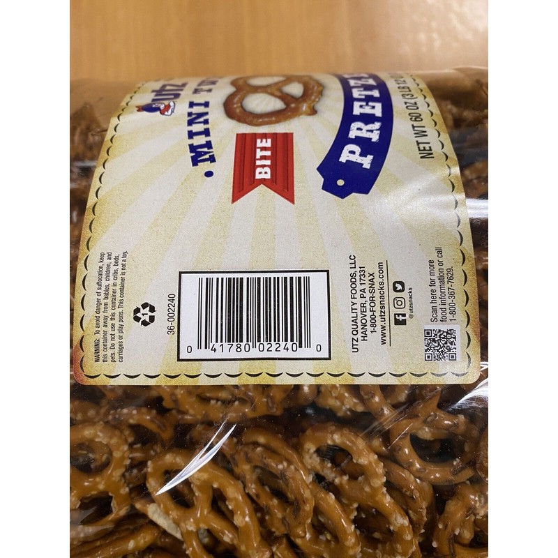 Utz Quality Foods 2-Pack Utz Mini Twist Pretzels (60 oz.)-New