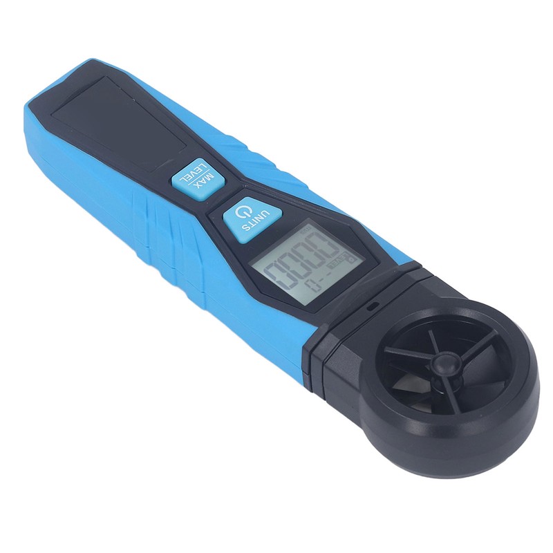 Handheld Anemometer 180° Fan Rotation LCD Digital Display Temperature Humidity
