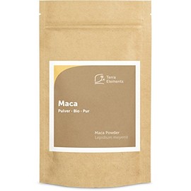 Terra Elements Organic Maca Powder, 125 g, Yellow Maca Root from Peru, 100% Pure, Vegan, Raw Food