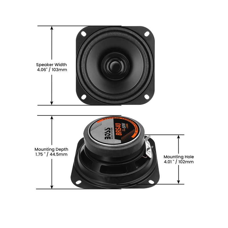 BOSS Audio Systems BRS40 4 Inch Replacement Car Door Speaker