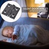 Exbrith 4 Pieces Connector Hinge Black Folding Hinge Metal Hinge