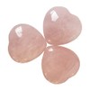 Manekieko 3 Pcs Natural Rose Quartz Pocket Palm Thumb Healing