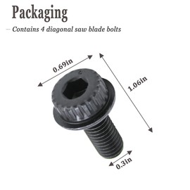 N600011 Miter Saw Blade Bolt Fits for DeWalt DWS780 Miter Saw,Compatible DeWalt Miter Saw Models DWS716XPS DWS715 DWS779 DWS713 DCS361M1 DWS716 2 Pcs.