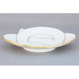 24to3 466493 Nishitomi Pottery Arita Ware Plate, Kiln Knot, Dish, Diameter Approx. 5.9 inches (15 cm), Gold, Christmas, New Year, Dinnerware, Made in Japan