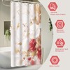 FeinKulturia Textile Shower Curtain, 180 x 200 cm, Flowers, Thickened,