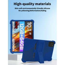 Case for Callsky-Tab Ctab/Cpad 10 Tablet 10.1inch,NOUKAJU Tablet Protection Case(with Pen),Adjustable Bracket,Soft Silicone,Silicone Protection Cover for Callsky-Tab 10(Blue)