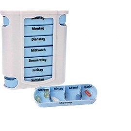 Pack of 4 Pill / Tablet Box 13 x 11 x 4 cm Weekly Division