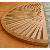 TeakFurnitureOutlet 34"x17" New A-Grade Teak Sun Burst Door/Shower/Spa/Bath Floor Mat