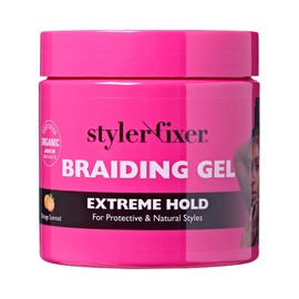 Red by Kiss Braiding Gel Extreme Hold Styler Fixer for Box Braids & Cornrows, Hydrating, Conditioning, Long-Lasting Frizz Control, 4C Moisturizing, Nourishing High Shine (16 fl. oz.)