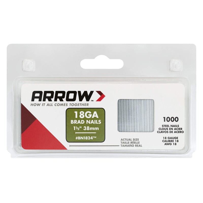 Arrow Co Inc BN1824CS Genuine 1-1/2-Inch 38mm Brad Nails, BN1824CS,