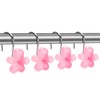 SIMPLE CLEVER HOMES 365 Cute Flower Shower Curtain Hooks, Glow
