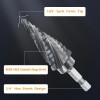 Aleric M35 Step Drill Bit Set, 3pcs 1/8"-7/8" Four Spiral