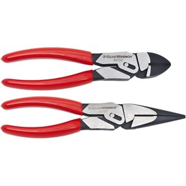 GearWrench 82124 Pivot Force Compound Action Plier Set, Red, 2-Piece