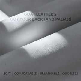 VGO 1 Pair Women's Gardening Gloves - Premium Goat Leather Work Gloves with Touchscreen&Non-Slip Grip, Breathable Floral, Ergonomic Fit for DIY, Pruning, Landscaping,Outdoor(1Pair/M/Blue/GA7454-FM)