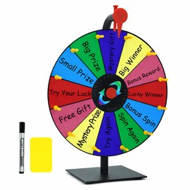 Gelabur Prize Wheel Spinner with Stand –12 Inch Spinning Wheel for Prizes, 12 Slots Color Spin The Wheel Game, Carnival Prize Wheel for Trade Show, Party Games, Casino Games