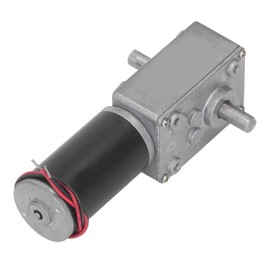 DC Gear Motor Micro High Torsion Speed Reduction Turbine 12V Dual Shaft Self Locking Reversible Worm Gearbox Motor 80RPM