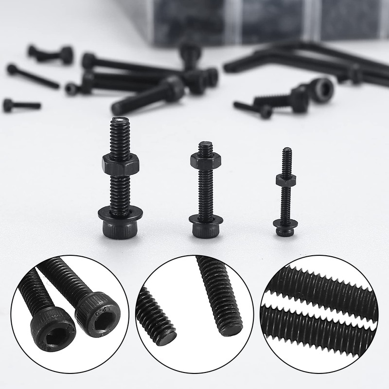 1080 Pcs M2 M3 M4 Hex Button Socket Head Cap