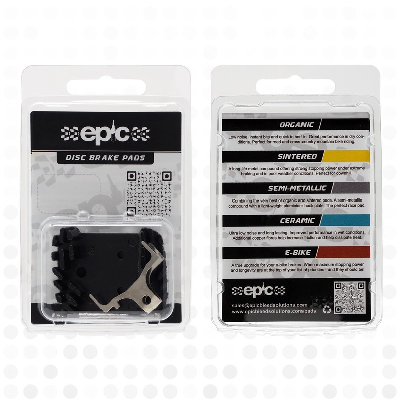 epic Disc Brake Pads with Cooling Fins | Fits J02A,