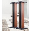 bimiti Wood Grain Speaker Stands 36 Inch Universal Floor Speaker